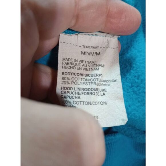 Under‎ Armour Shirt Men's Medium Blue Short Sleeve Hooded Sweatshirt - Picture 6 of 7